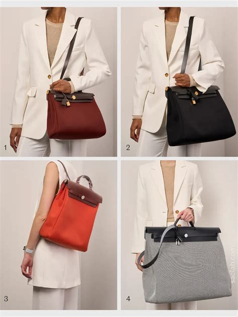 hermes herbag crossbody price|Hermes herbag size chart.